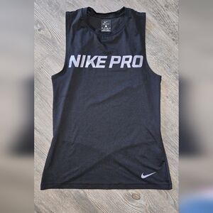 Nike Pro Dri-FIT Sleeveless Tank Top Black XS Athletic Training Workout